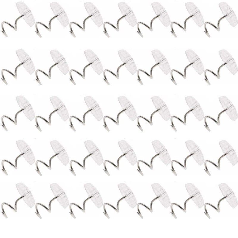 SOWAKA 30 Pcs Twist Pins Upholstery Clear Heads Slip Cover Fasteners Headliner Pins for Sofa Car Van Home Furniture Hold Bed Skirt (30 pcs) - Image 1